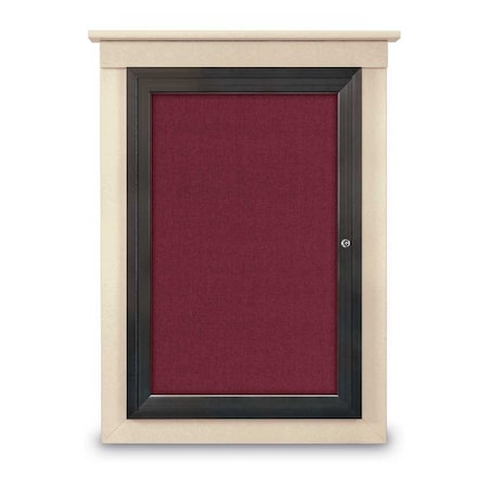 United Visual Products Single Door Enclosed Letterboard, 60"x42", UV1306TB-BLACK-BLUE UV1306TB-BLACK-BLUE